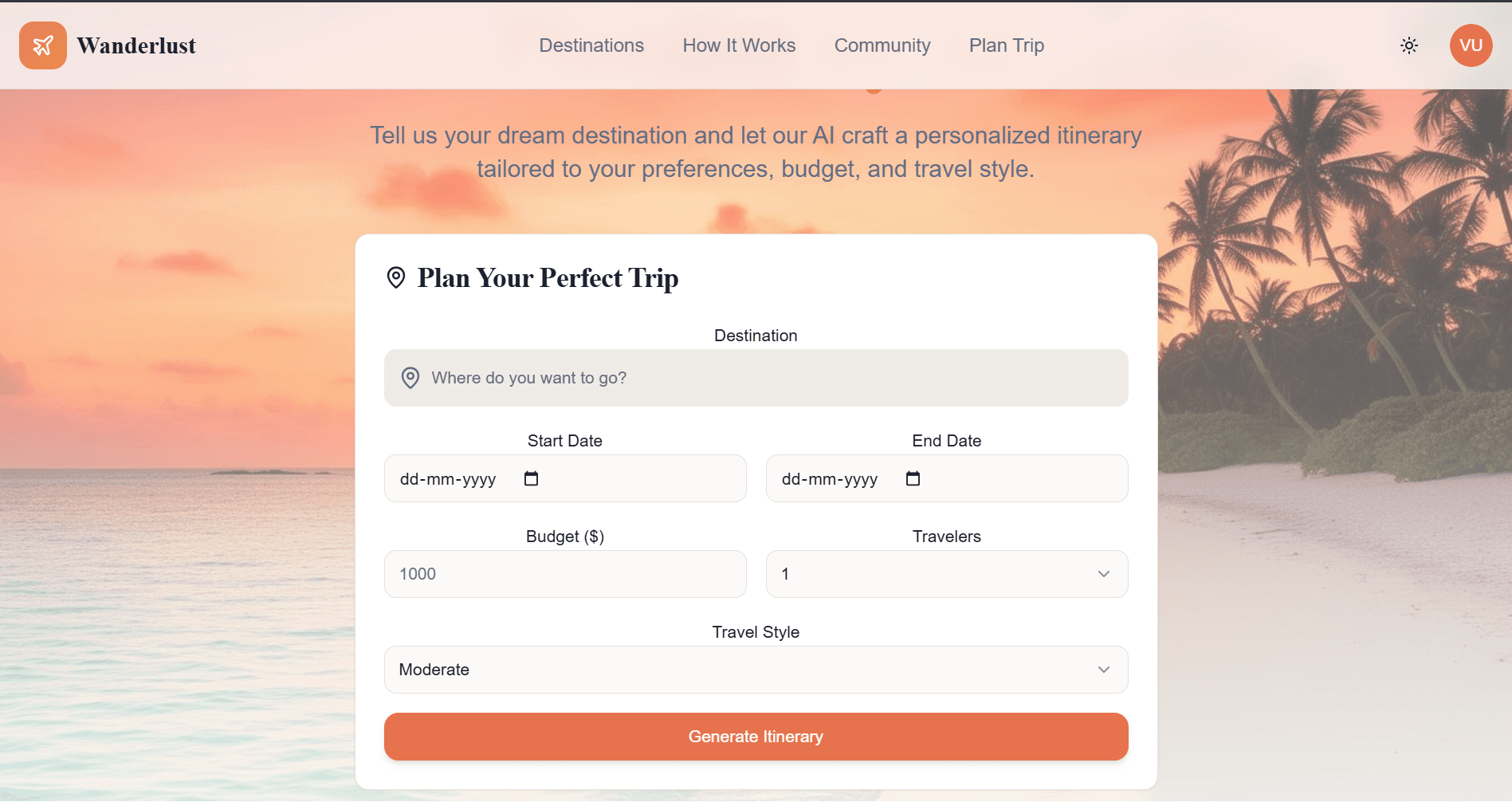 AI Travel Companion Screenshot 1