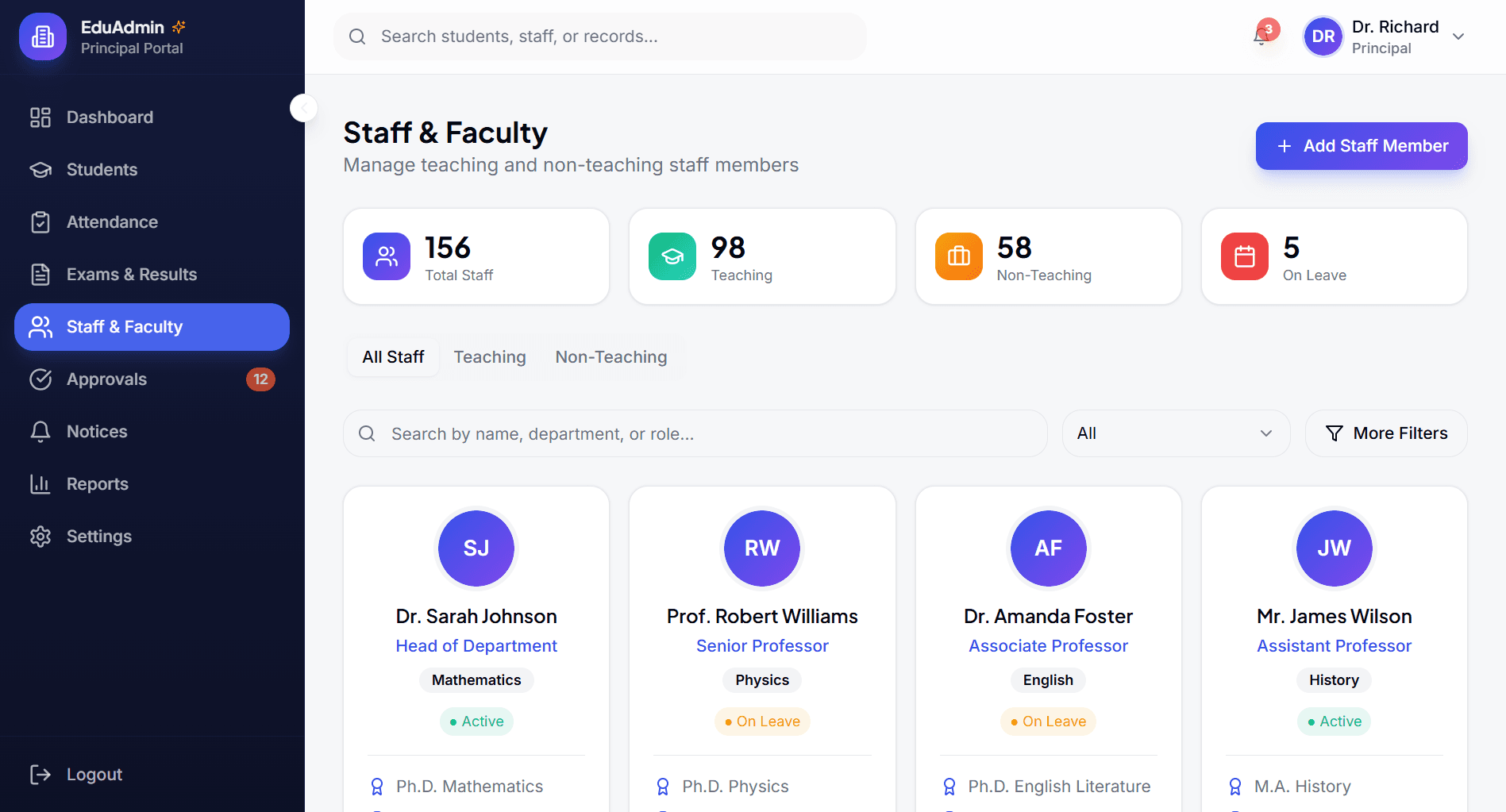 Smart College Management System Screenshot 2