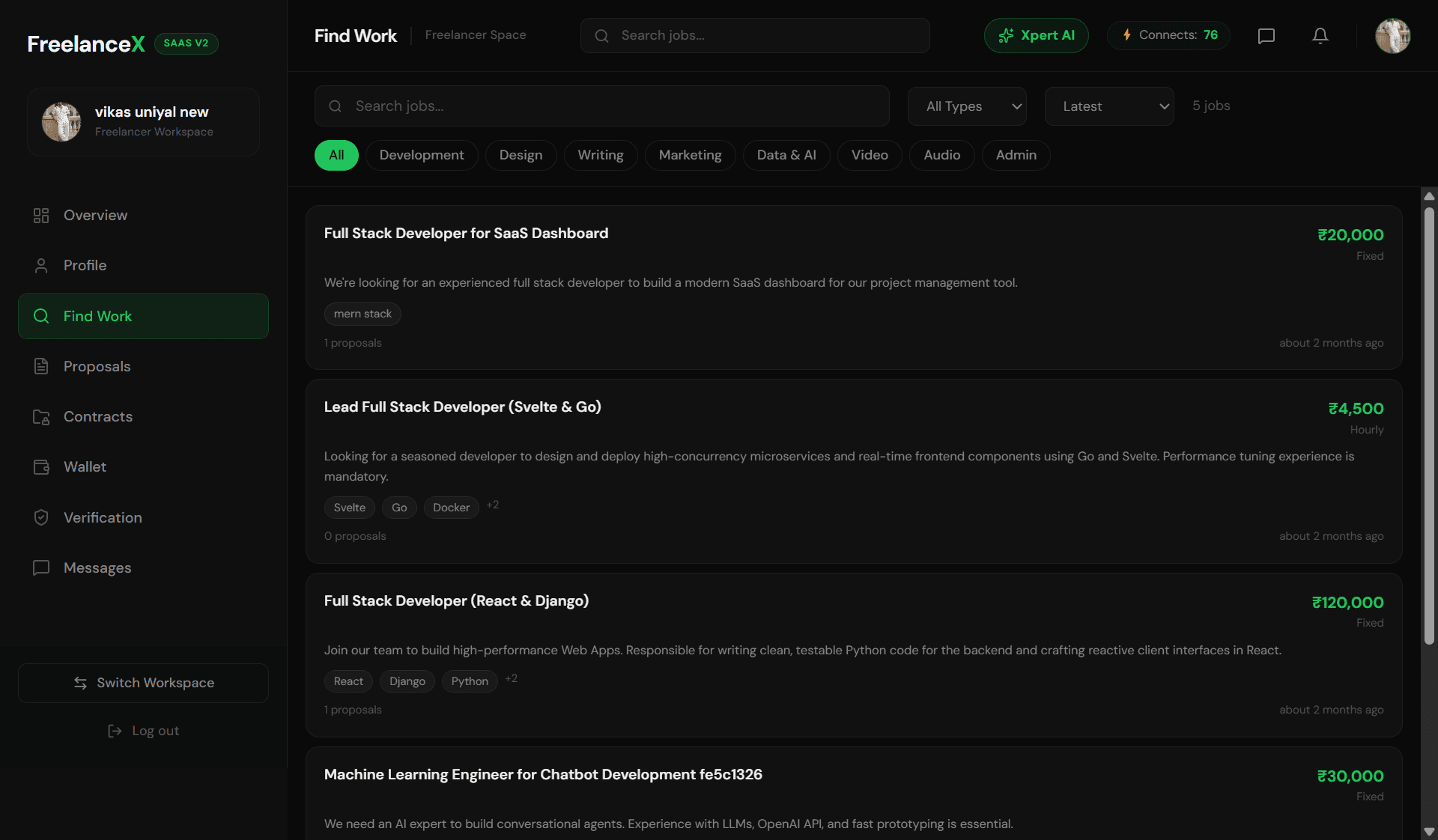 FreelanceX Screenshot 2